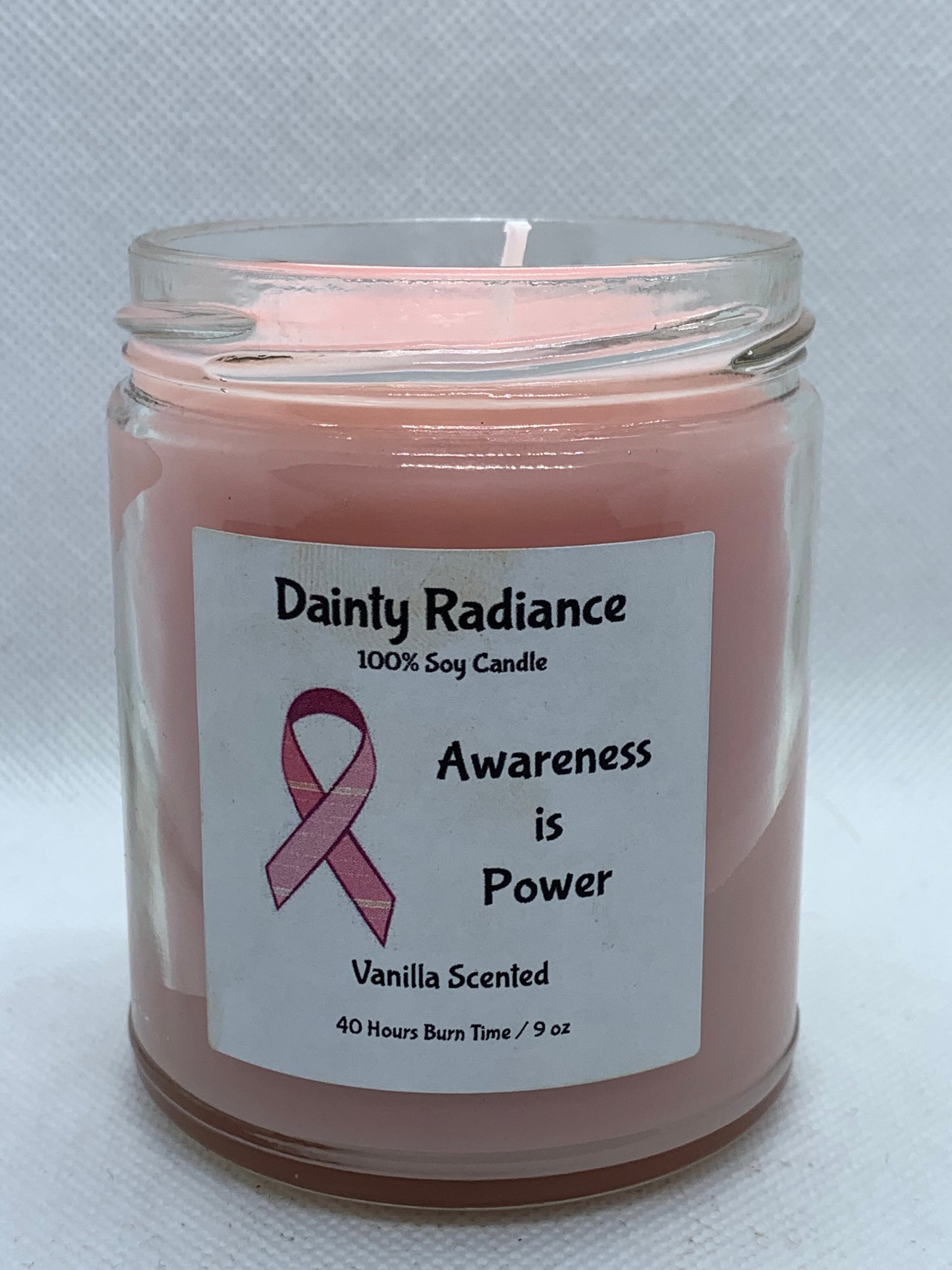 Breast Cancer Awareness Candle