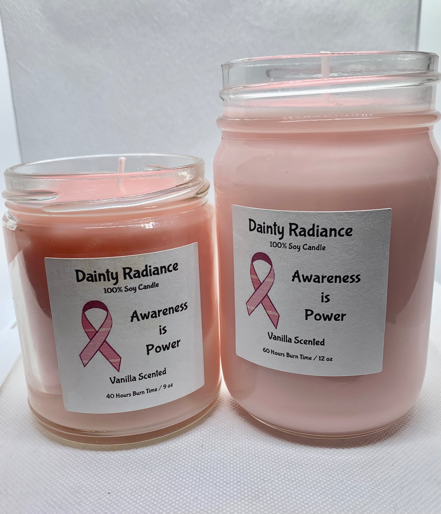 Breast Cancer Awareness Candle